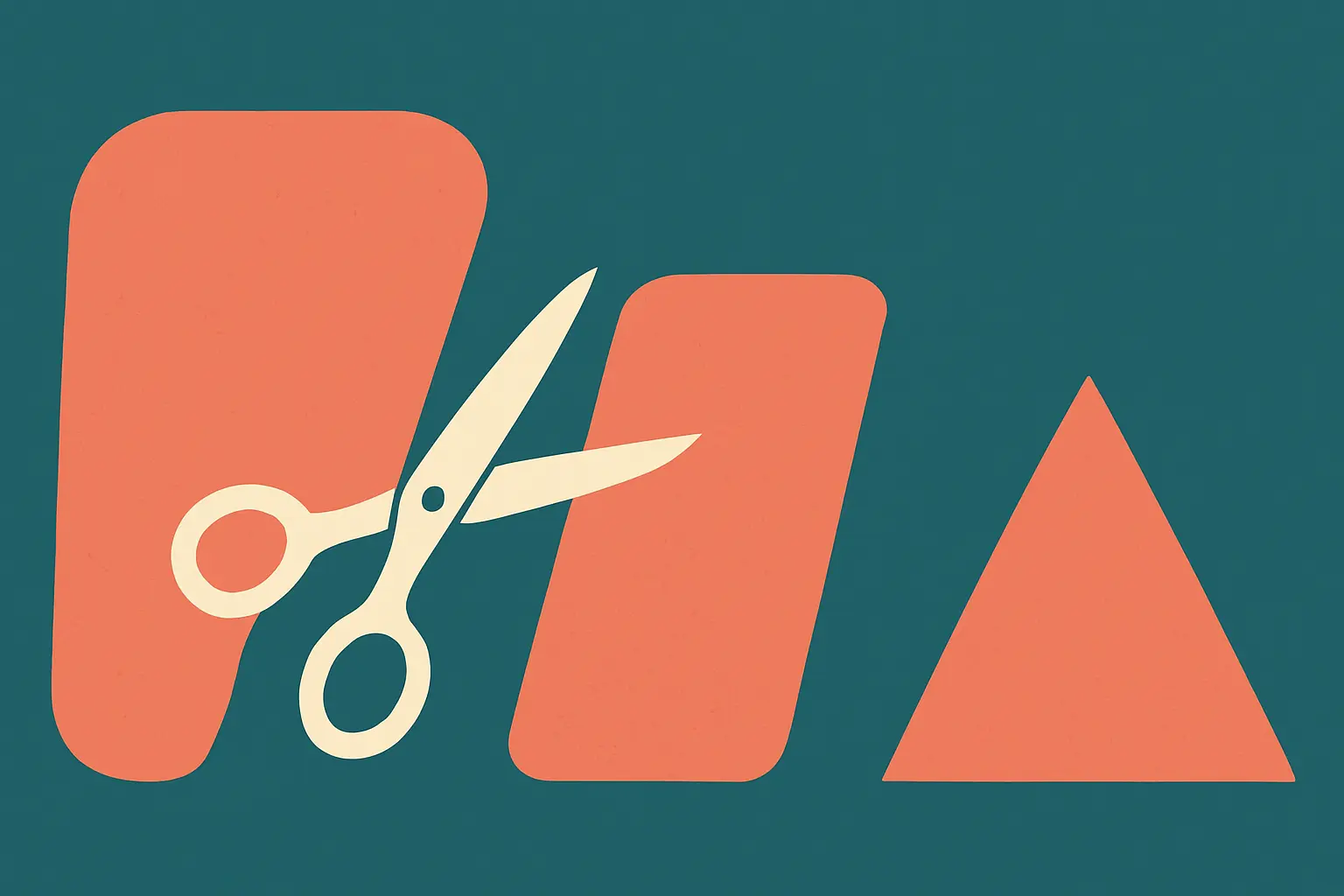 Flat vector illustration of a broad title being narrowed into a researchable one