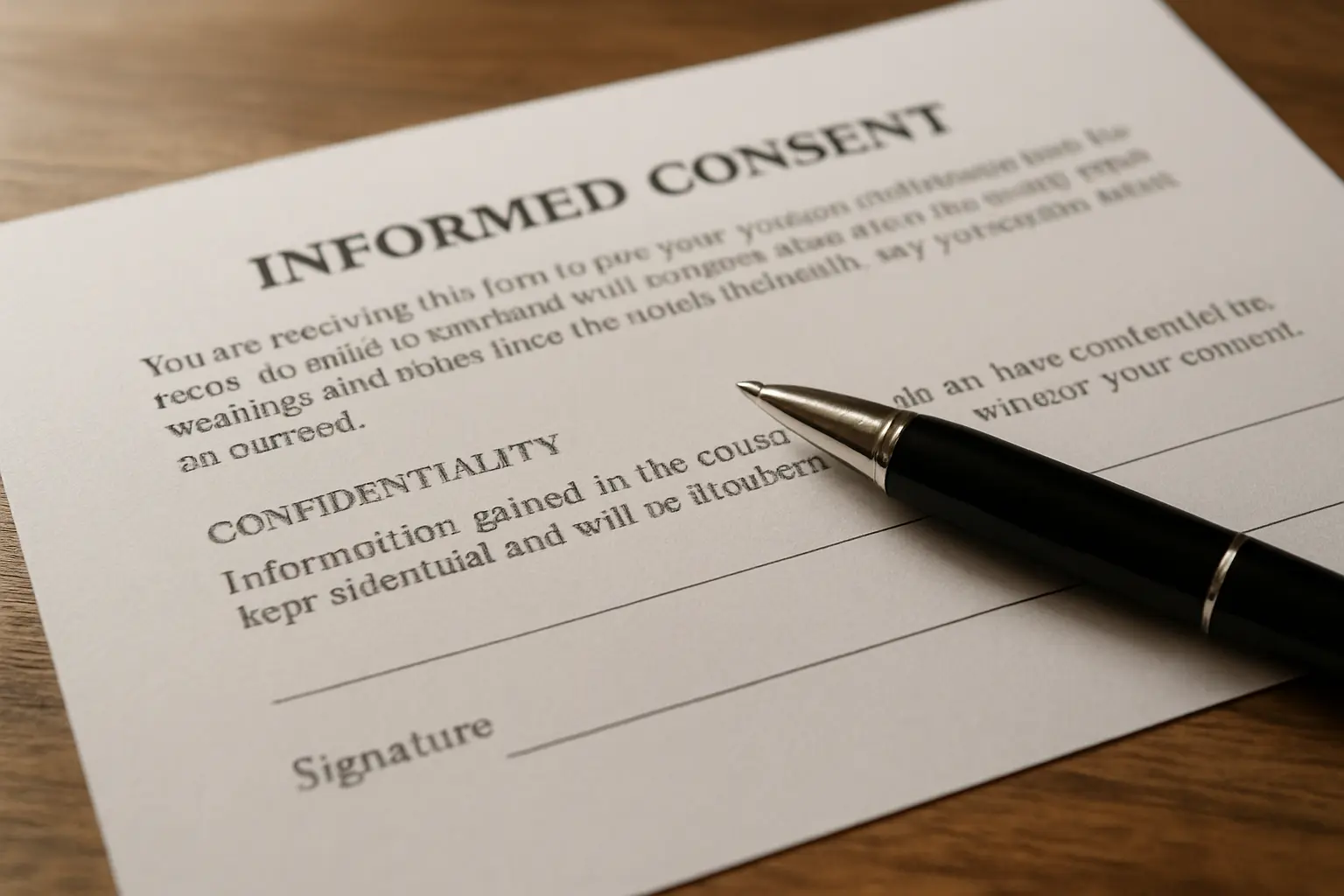 A printed informed consent form for a Philippine social work thesis with a signature line and confidentiality clause
