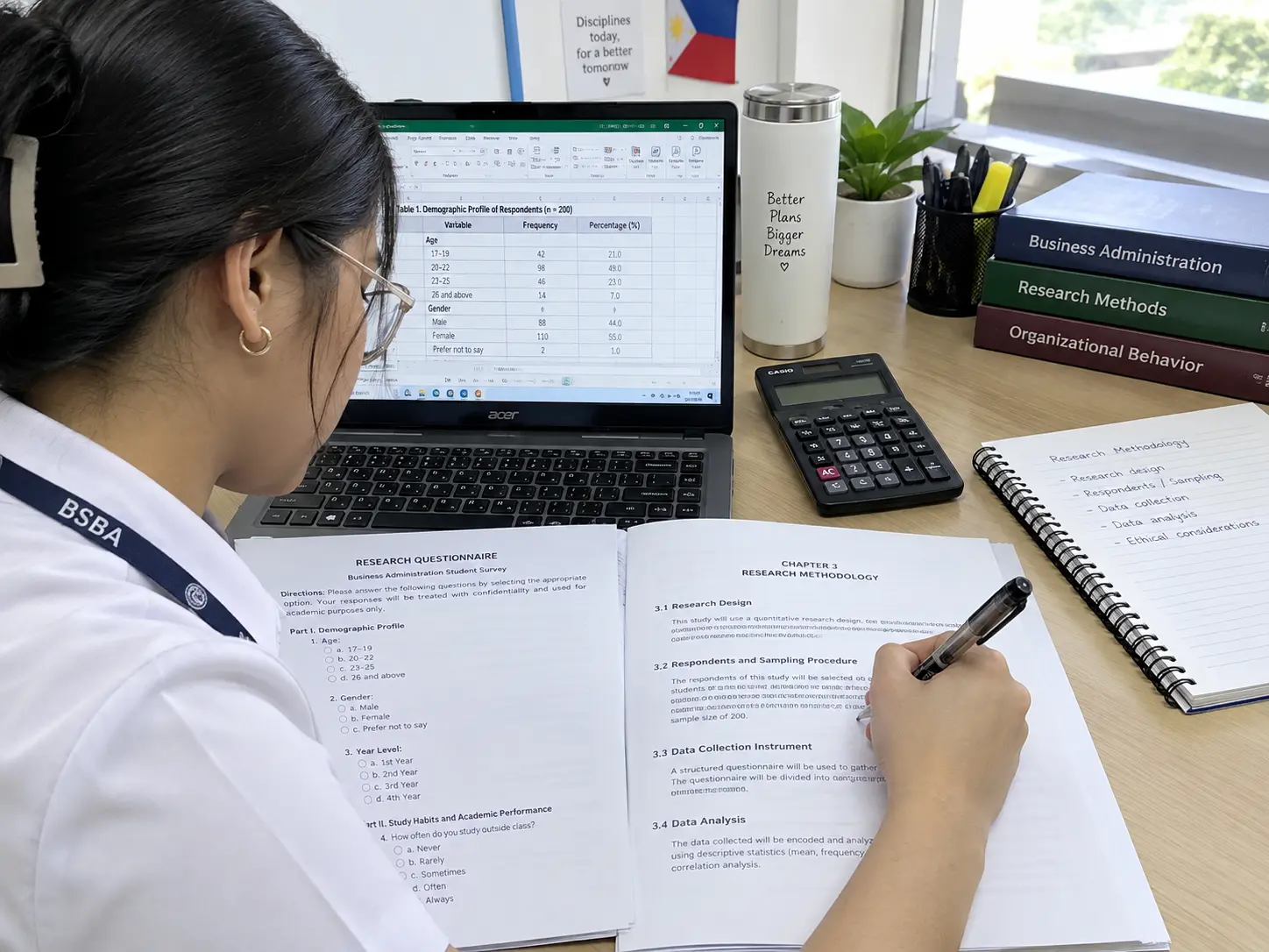 How to Write Chapter 3 of a Business Administration Thesis: A Filled-In Methodology Sample (Philippines, 2026)